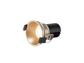 DM201712  Bania 12 Powered by Tridonic  12W 2700K 1200lm 24° CRI>90 LED Engine; 350mA Gold Fixed Recessed Spotlight; IP20